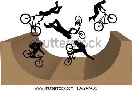 cycling bmx silhouette