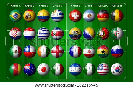 Soccer ball with flags Soccer ball with flags