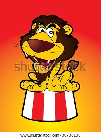 cartoon circus lion