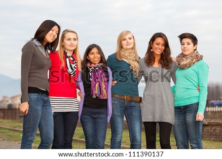 Group of Girls Outside