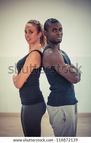 Young Couple with Gym Clothes