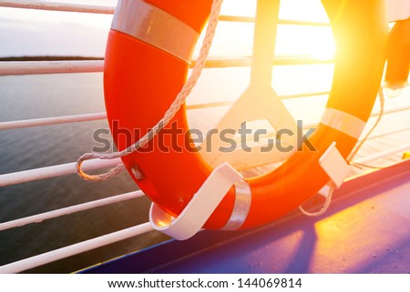 Life Buoy on a Cruise Ship