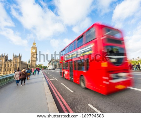 Big Ben And Red Double-Decker Bus