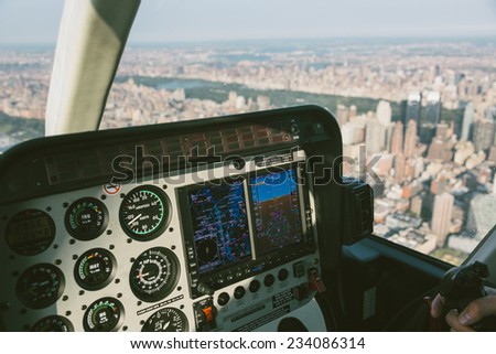 Helicopter Control Panel View While Flying