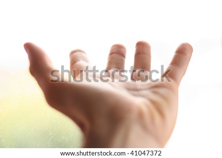 an hand given to help or to hold something