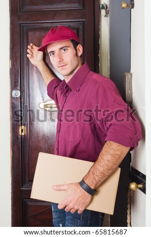 Delivery Boy Knock at the Door