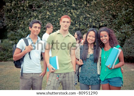 Multicultural Group of College Students