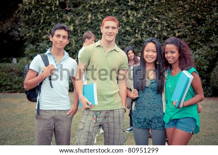 Multicultural Group of College Students