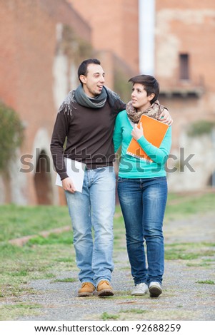 Young Couple of College Students