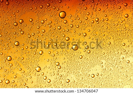 Water Drops On Beer Background