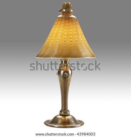 yellow glass small table lamp
