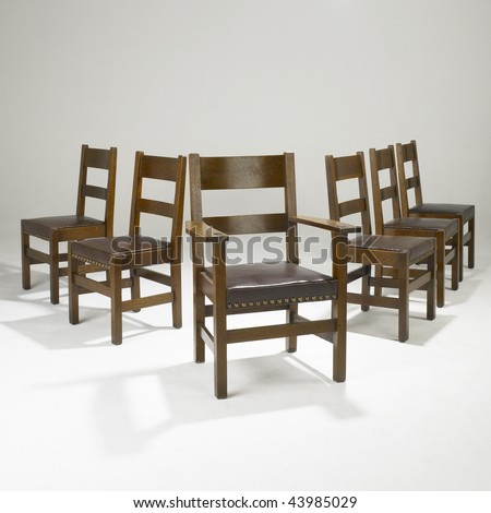 arts and crafts dining room chairs