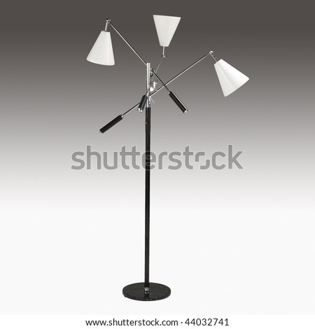 modern floor lamp with 3 lights and articulated arms