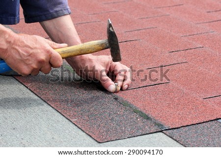 Installation of roof asphalt shingles