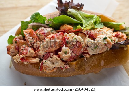 Maine Lobster Roll Classic American Sandwich