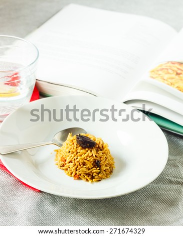 Tomato Rice
Basmati Rice cooked with tomatoes and some whole spices to lend a delightful flavor. It can be served with Yogurt Dip | Raitha of your choice