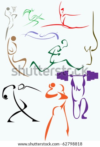 A Set Of Symbolic Images Of Sports Stock Vector 62798818 ... A Set Of Symbolic Images Of Sports Stock Vector 62798818 ...