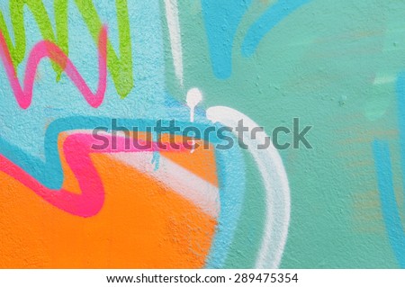 Detail of a graffiti wall. Interesting patterns emerge. Can be useful for backgrounds