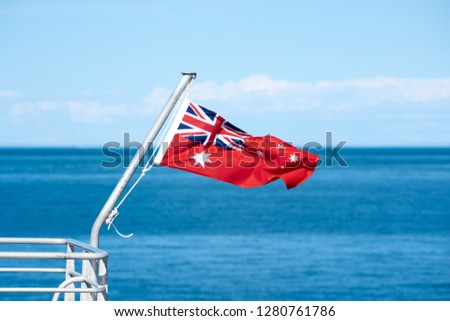 Red Ensign Australian Flag on Boat