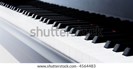 Abstract Closeup of Grand Piano keys