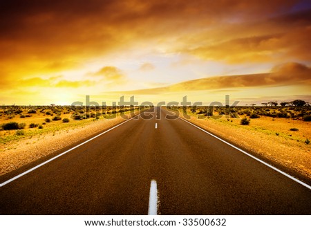 Road through the middle of Australia