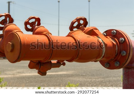 Fire hydrants, fire hoses connecting place.