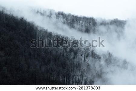 Cloudy Appalachian Mountains