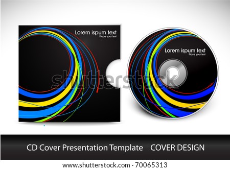 Logo Design Presentation Template on Stock Vector   Cd Cover Presentation Design Template   Editable Vector