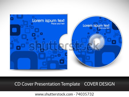 Logo Design Presentation Template on Stock Vector   Cd Cover Design Template Presentation   Editable Vector