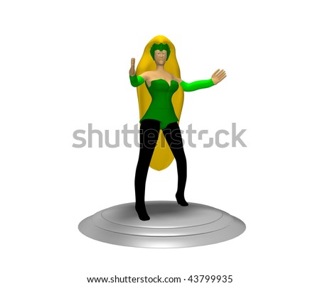stock photo : female cartoon character posing