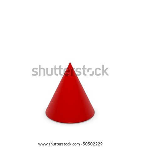 Red Cone On White Background Stock Photo 50502229 : Shutterstock