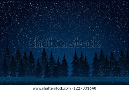 snow falling at night christmas