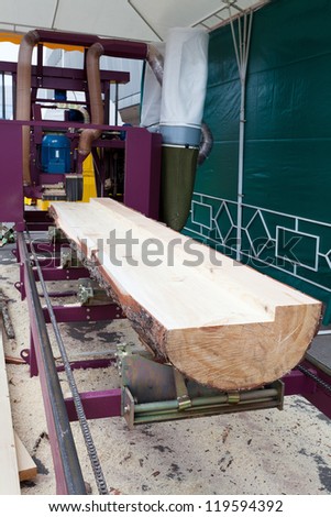 The image of a woodworking factory