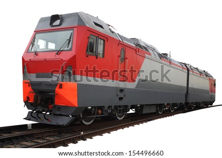 The image of modern locomotive The image of modern locomotive