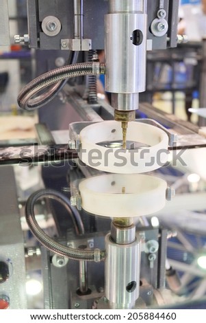 Industrial machine for work with glass