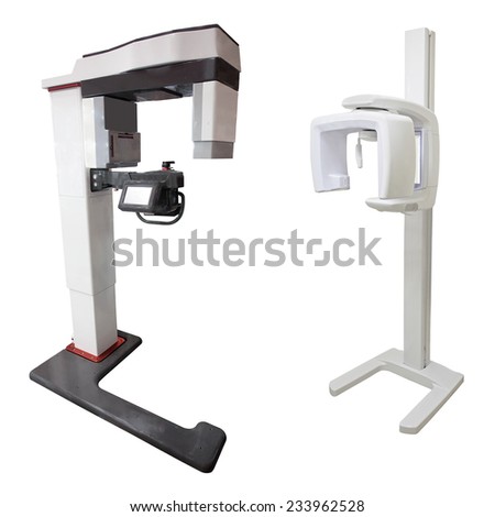 x-ray unit for dentistry under the white background