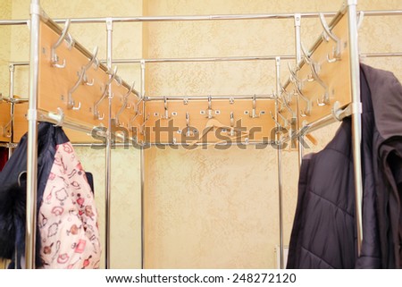 locker room on a hanger hanging clothes