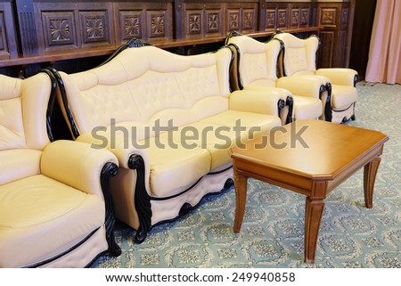The image of leather furniture