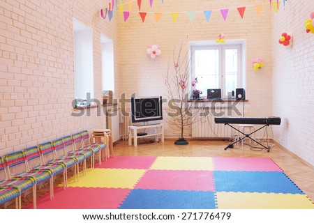 Room for music lessons and singing in the kindergarten.
