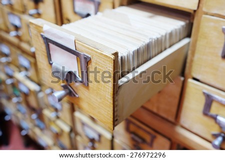 The image of a library catalog