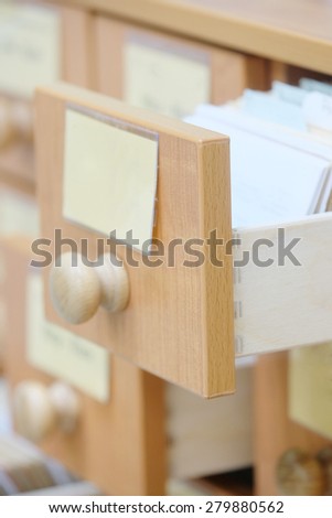 The image of a library catalog