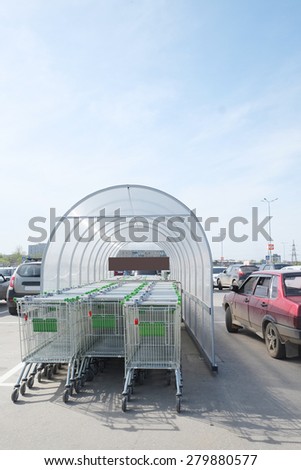 The image of a shop trolleys