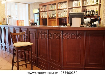 Interior of a bar or restaurant