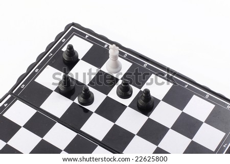 Five white pawns alone mate the black king