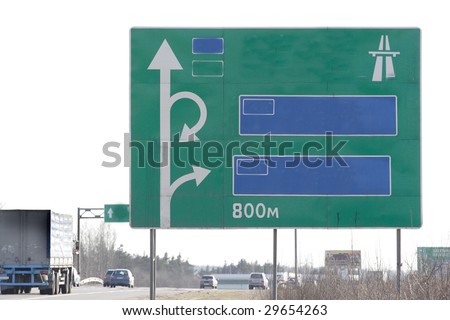 the direction on the expressway Against the sky