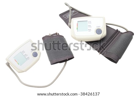 Blood pressure measuring instruments under the light background