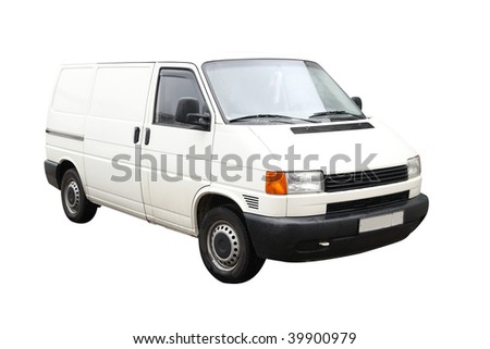 stock photo Van under the white background