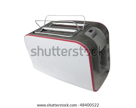 The image of toaster under the light background . The focus is on the front corner