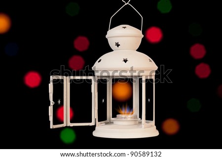 The image of a decorative christmas lamp