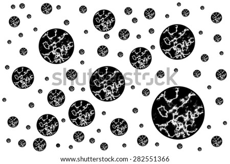 Abstract black electric bubble on white background
